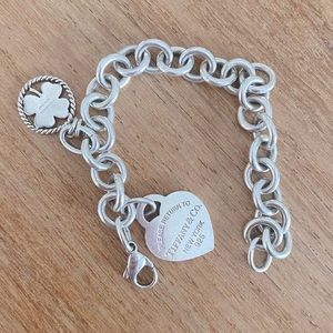 VERY RARE Tiffany & Co. Sterling Round Four 4 Leaf Clover Shamrock Charm Pendant